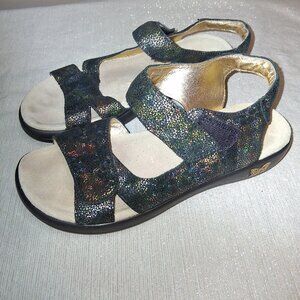 Alegria OH SNAP Joy-483 Iridescent Black Comfort Sandals Womens Size 40